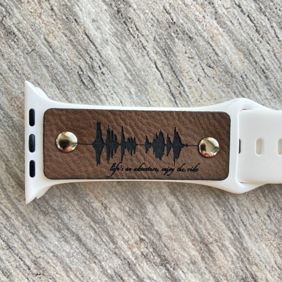 Life's An Adventure, Enjoy The Ride Soundwave Band For Apple 42-49mm - White - Picture 3 of 3